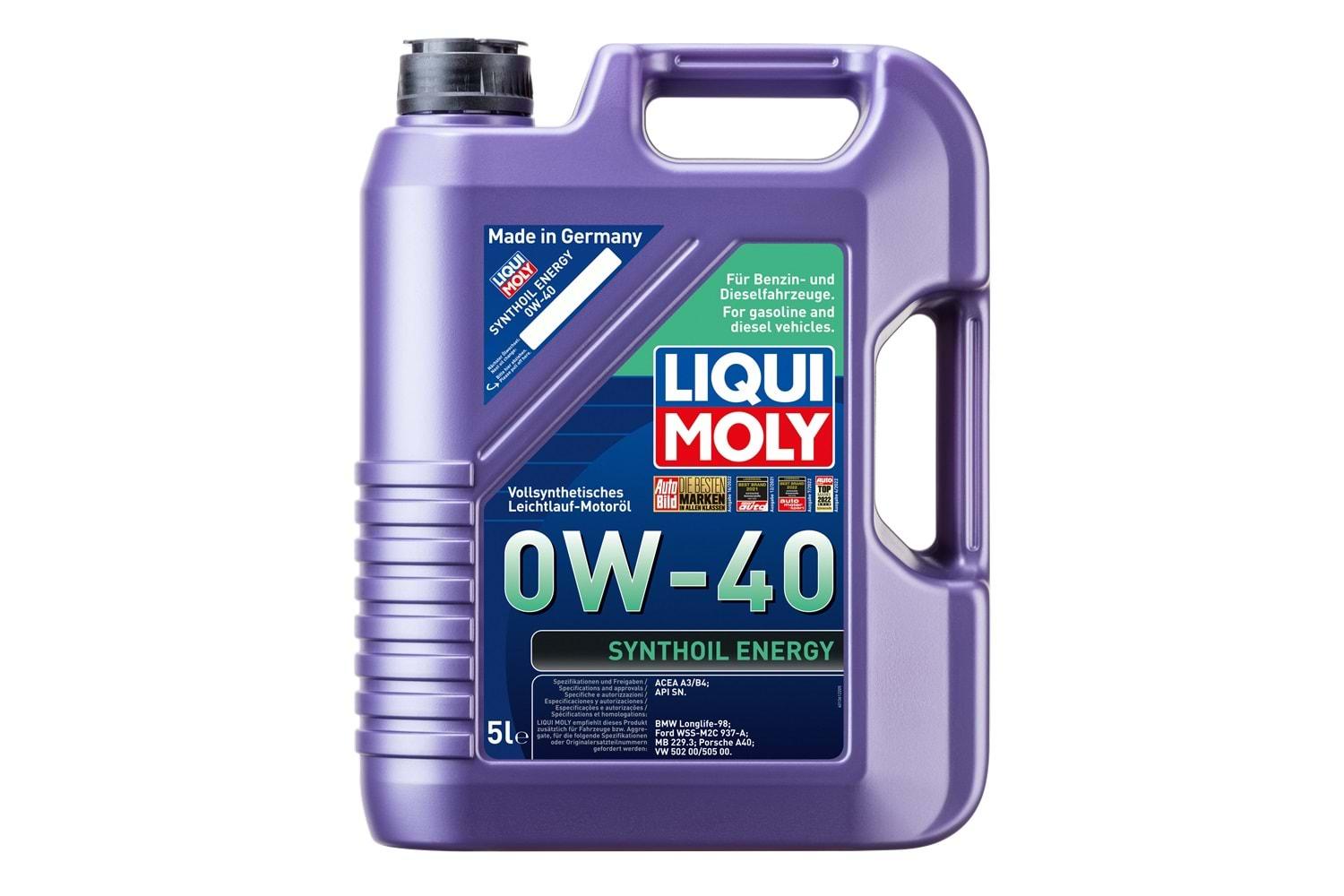 Liqui Moly Synthoil Energy 0w-40 Motor Yağı 9515 5 Litre