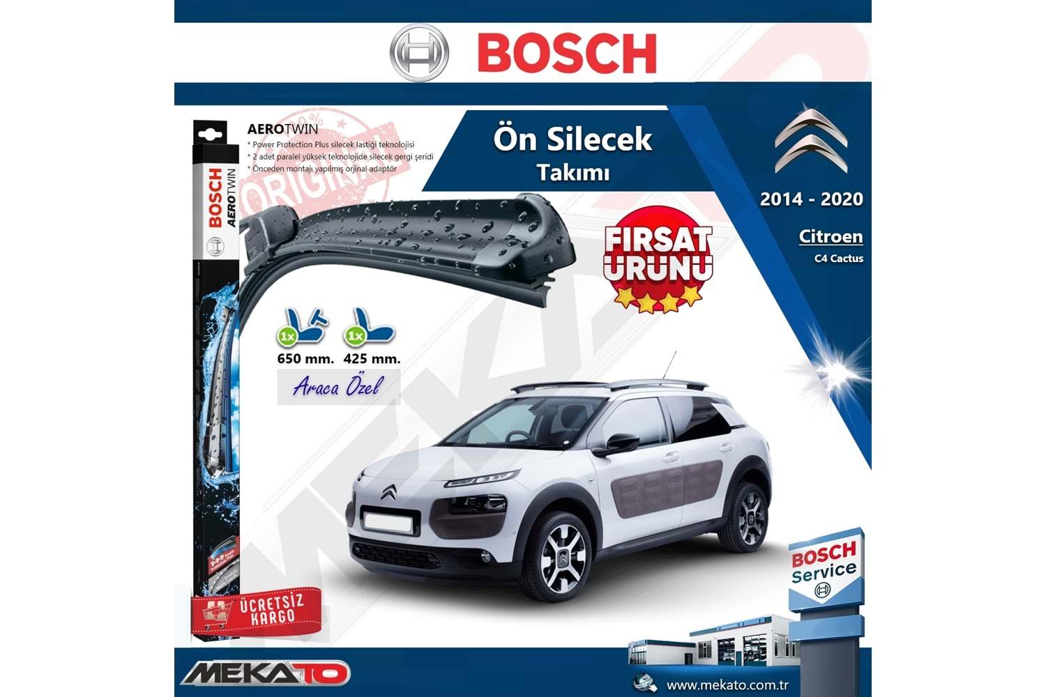 Citroen C4 Cactus Ön Silecek Takımı Bosch Aero Twin 2014-2020