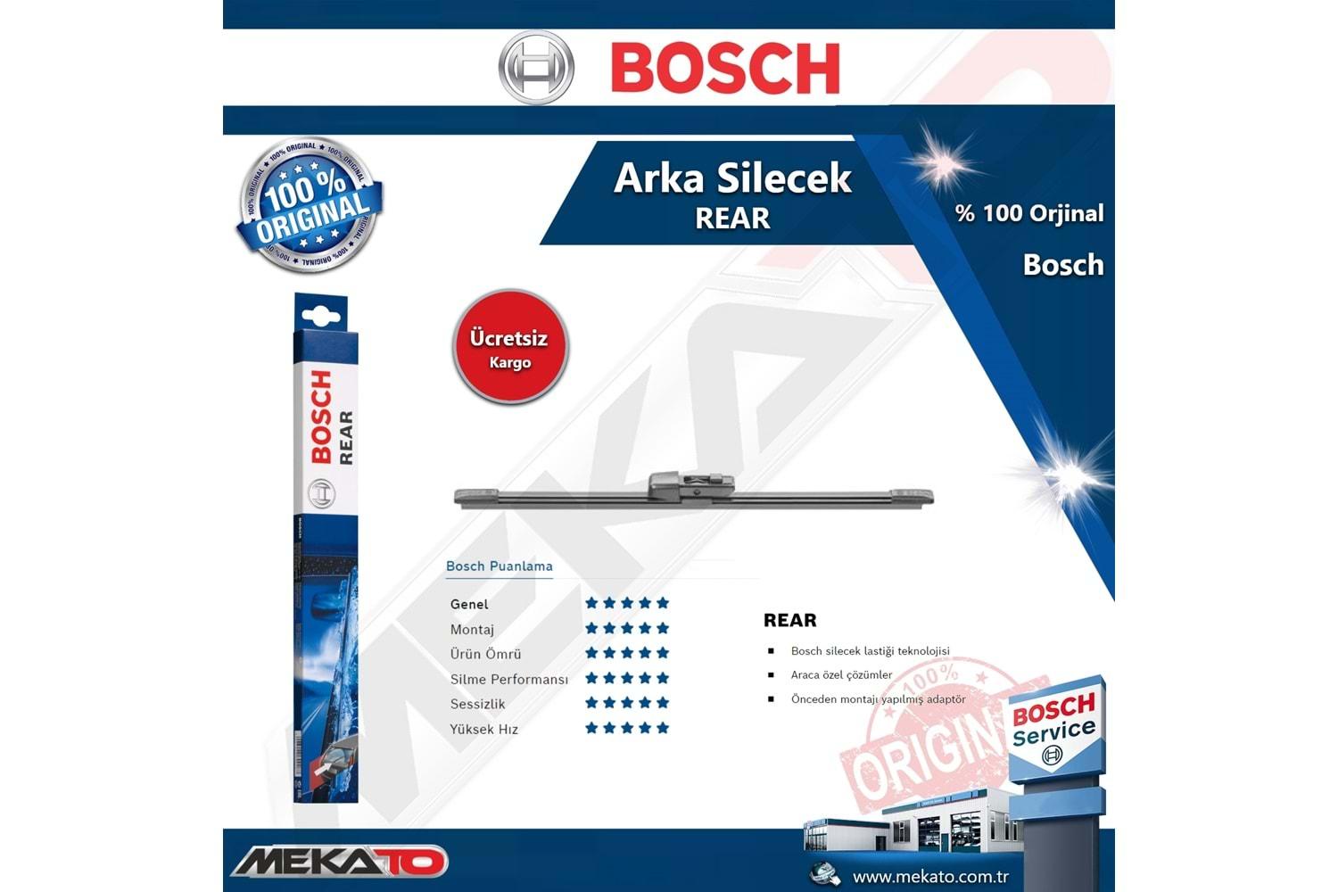 Skoda Fabia Arka Silecek Bosch Rear 2013-2014