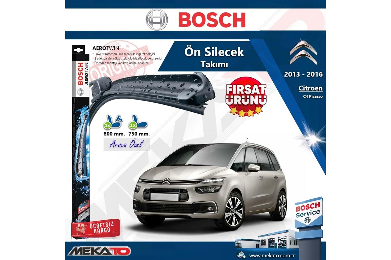 Citroen C4 Picasso Ön Silecek Takımı Bosch Aero Twin 2013-2016