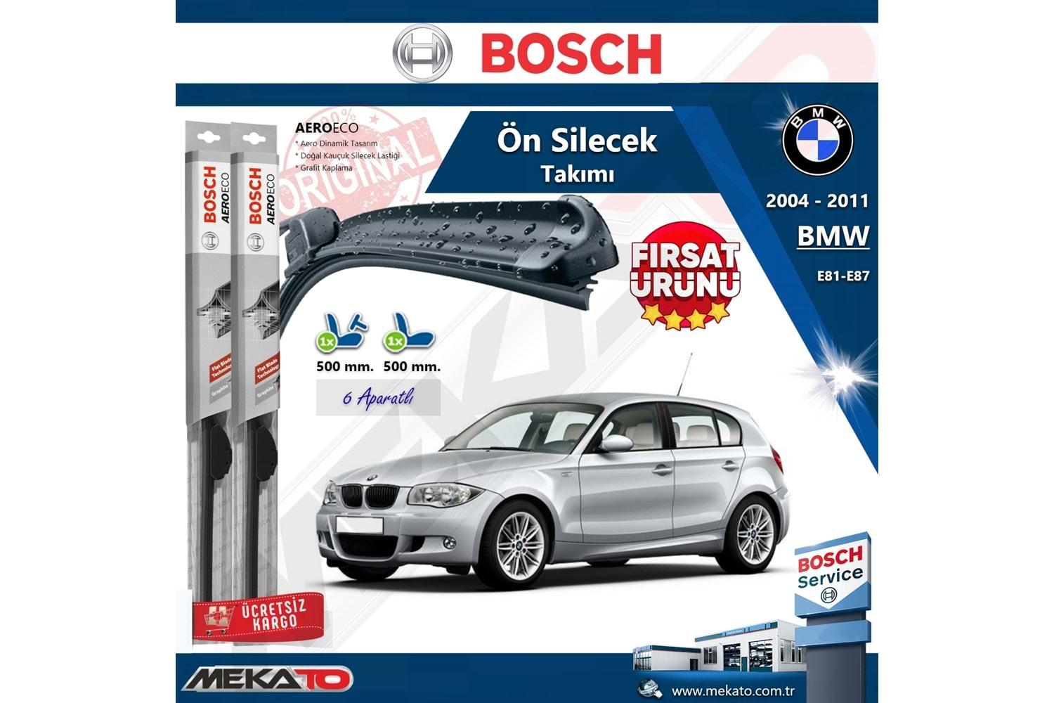 Bmw E81 E87 Ön Silecek Takımı Bosch Aero Eco 2004-2011