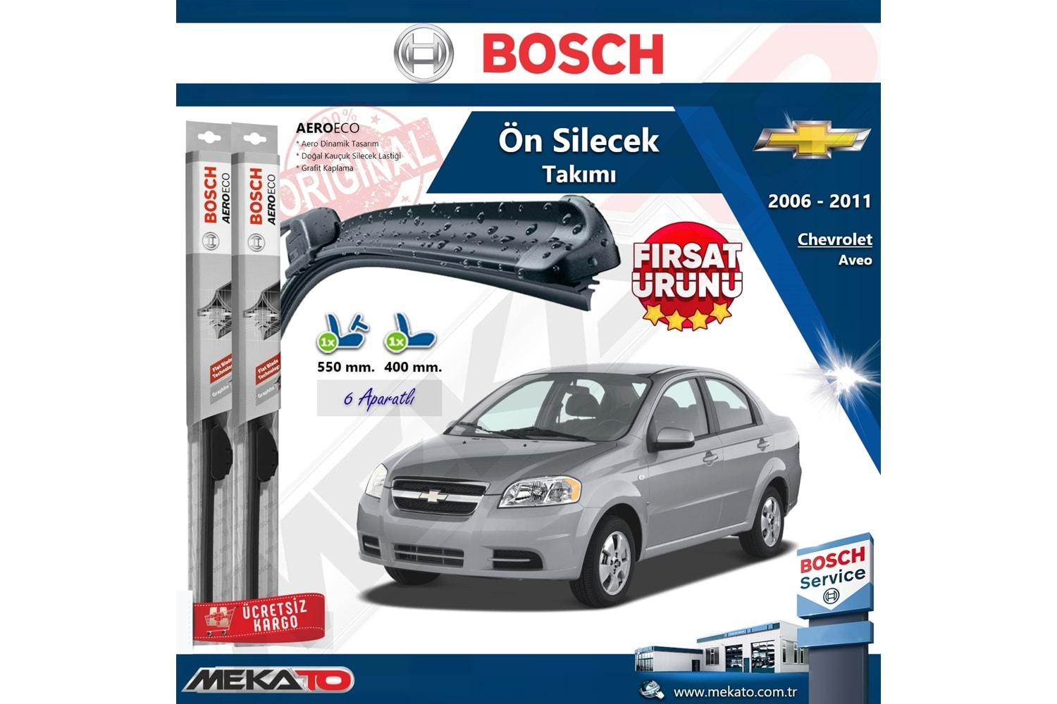 Chevrolet Aveo Ön Silecek Takımı Bosch Aero Eco 2006-2011