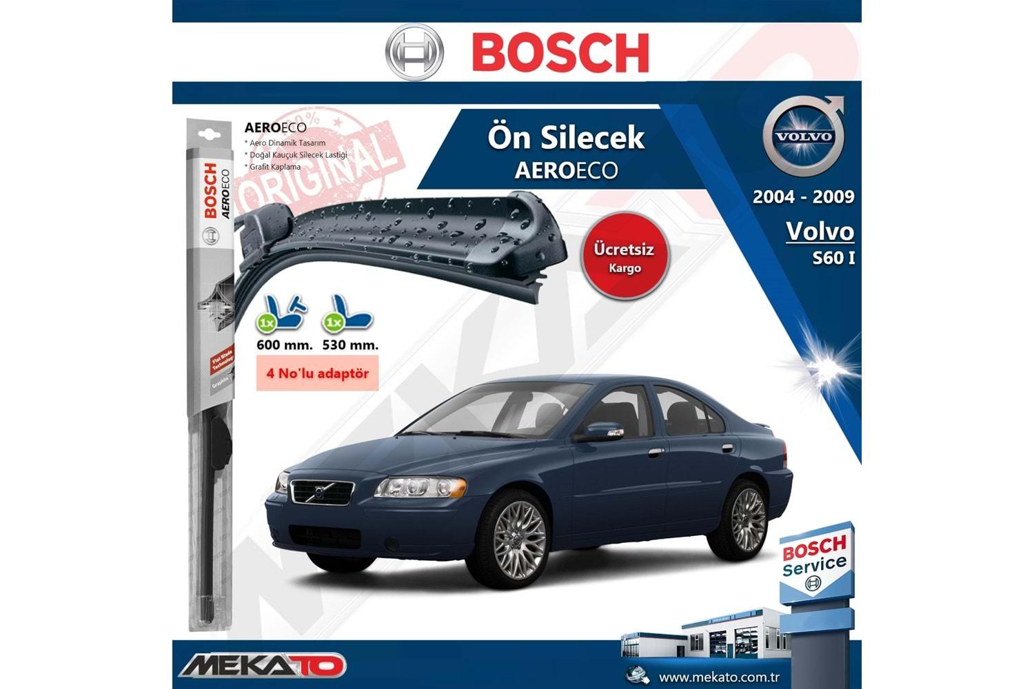 Volvo S60 Ön Silecek Takımı Bosch Aero Eco 2004-2009