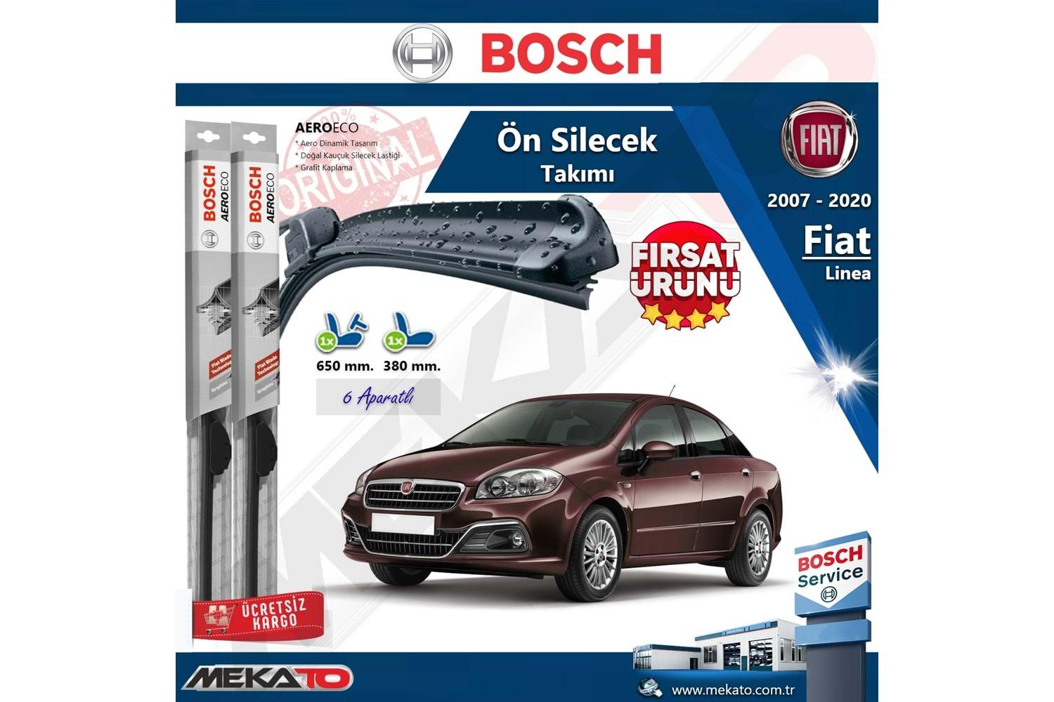 Fiat Linea Ön Silecek Takımı Bosch Aero Eco 2007-2020