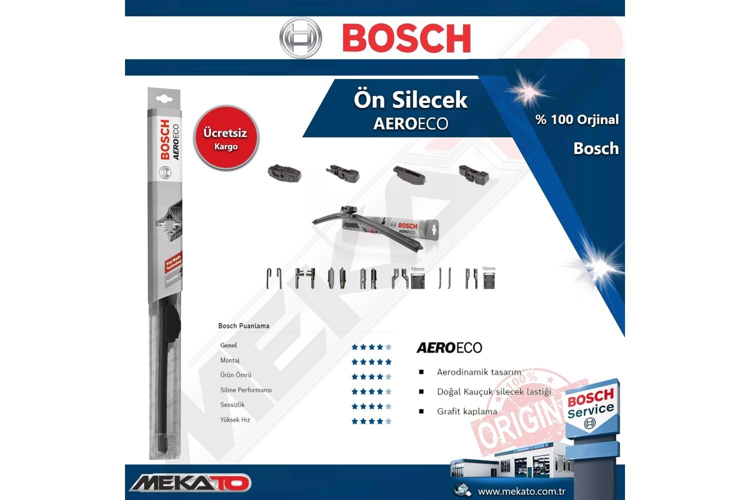 Fiat Linea Ön Silecek Takımı Bosch Aero Eco 2007-2020