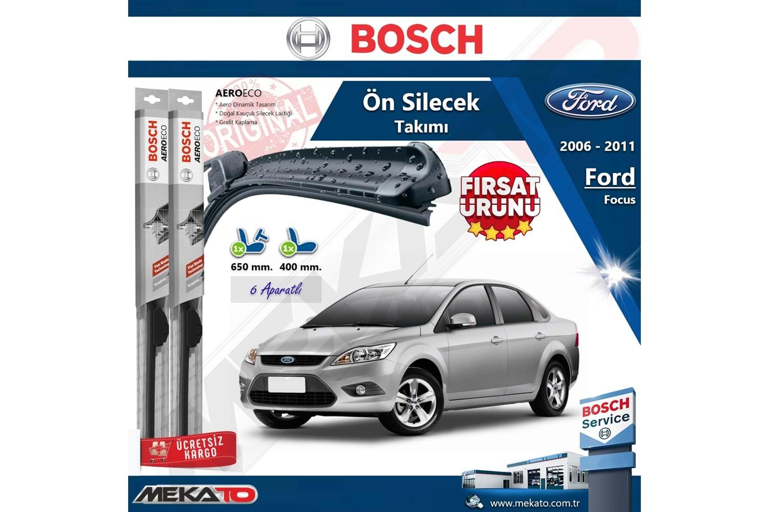 Ford Focus 2 Sedan Ön Silecek Takımı Bosch Aero Eco 2006-2011