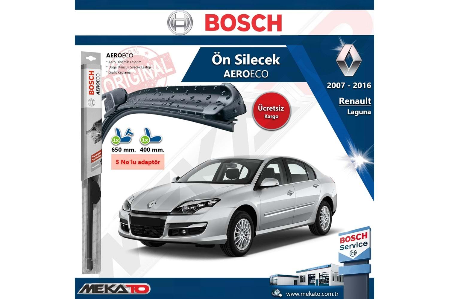 Renault Laguna Ön Silecek Takımı Bosch Aero Eco 2007-2016