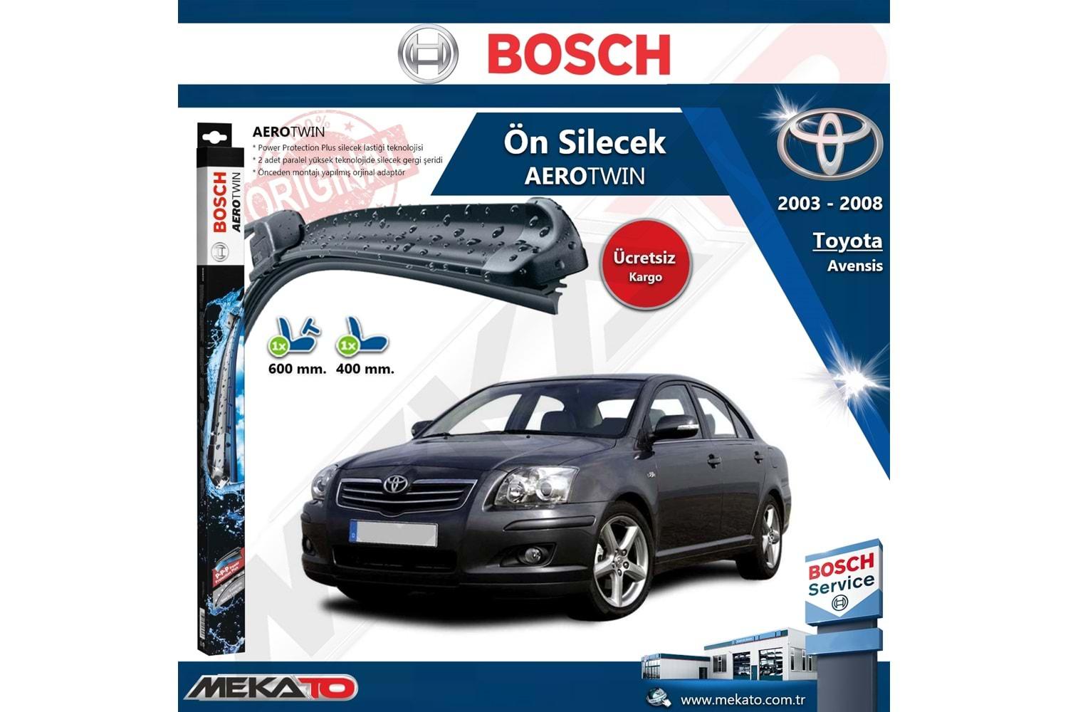 Toyota Avensis Ön Silecek Takımı Bosch Aero Twin 2003-2008