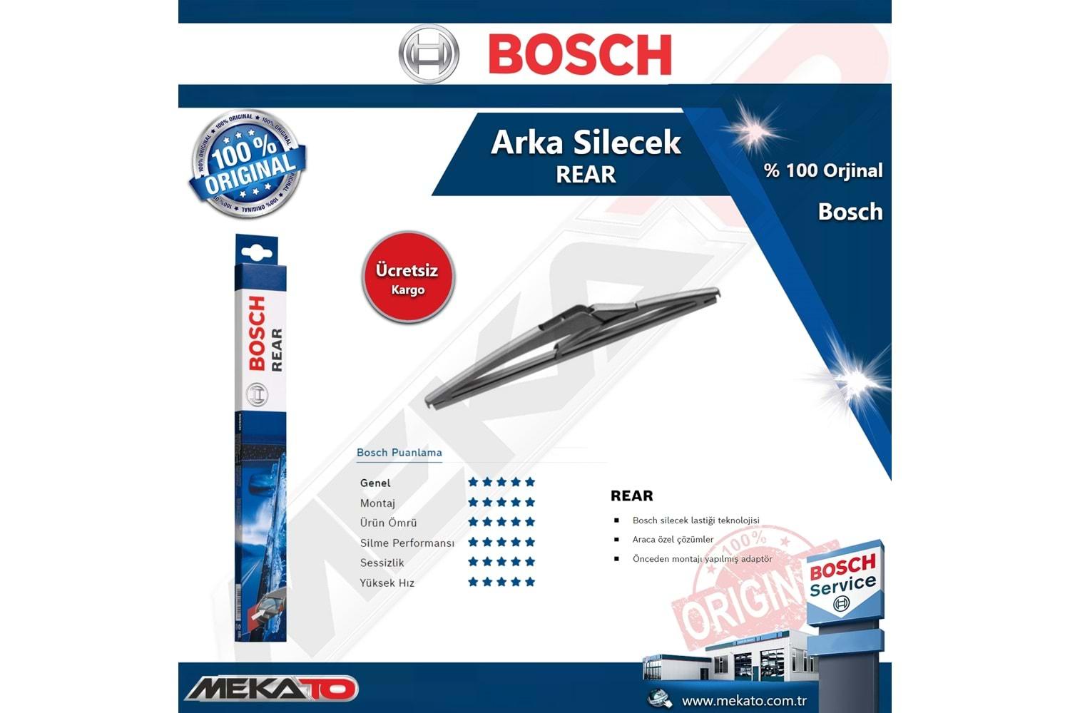 Opel Astra K Arka Silecek Bosch Rear 2015-2019