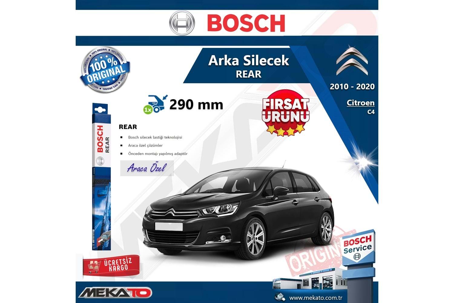 Citroen C4 Arka Silecek Bosch Rear 2010-2020