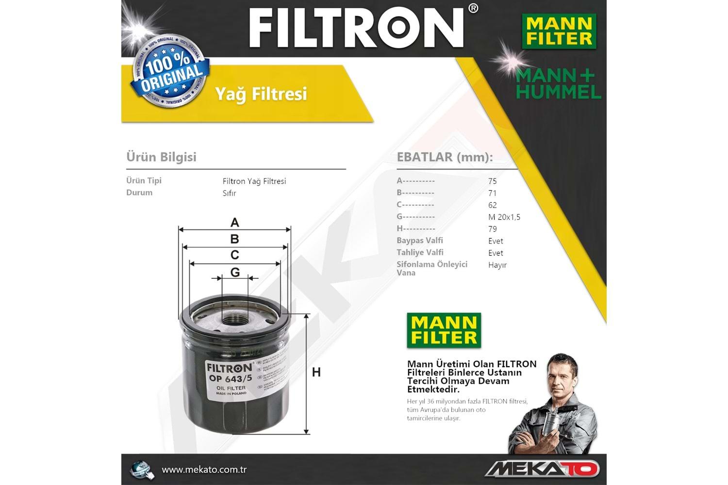 Meercedes CLA 180 CDI 3 Lü Mann Filtron Karbonlu Filtre Seti 2013-2018