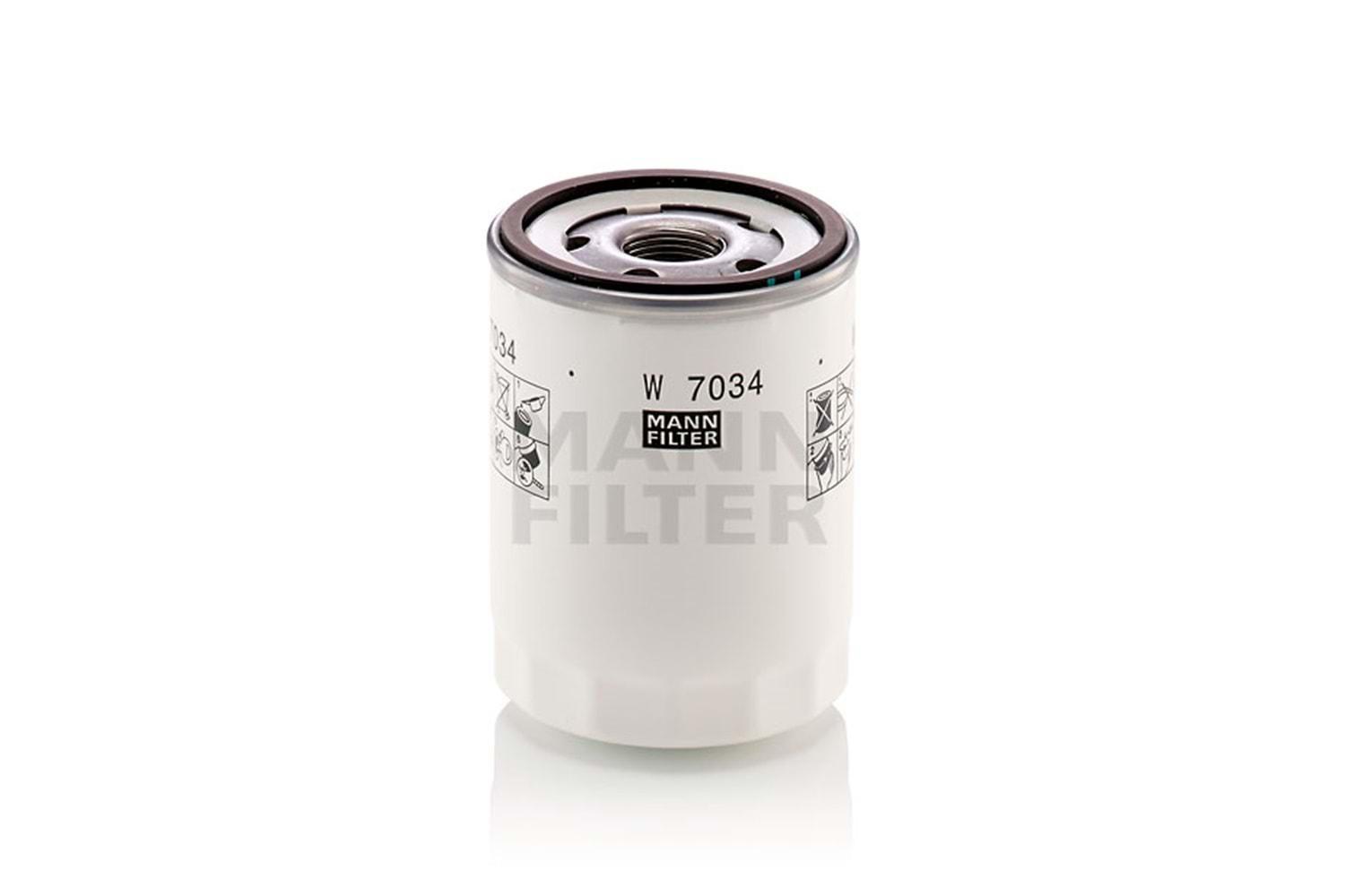 Mann Filter Yağ Filtresi W7034