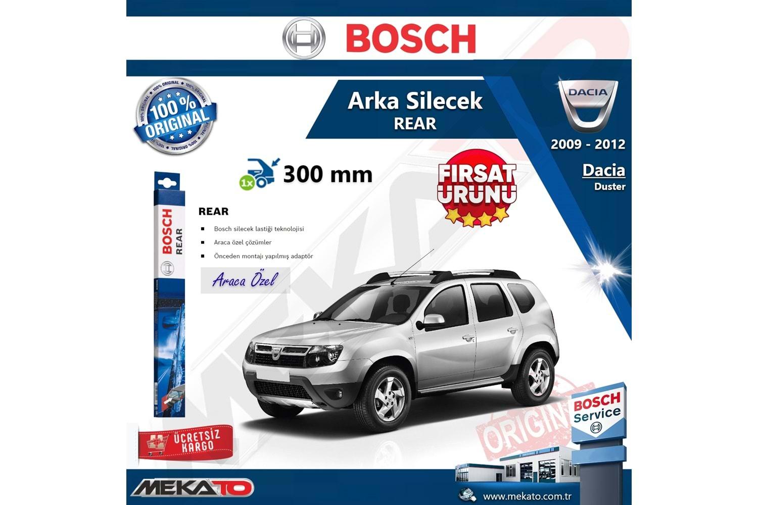 Dacia Duster Arka Silecek Bosch Rear 2009-2012