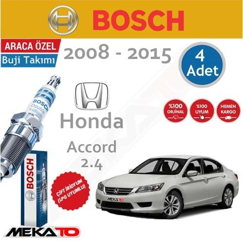 Bosch Honda Accord (2.4) Çift İridyum (2008-2015) Buji Takımı 4 Ad.