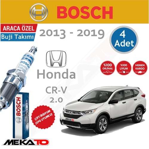 Bosch Honda CR-V (2.0) Çift İridyum (2013-2019) Buji Takımı 4 Ad.
