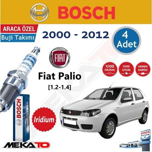 Bosch Fiat Palio (1.2-1.4) Lpg İridyum (2000-2012) Buji Takımı 4 Ad.