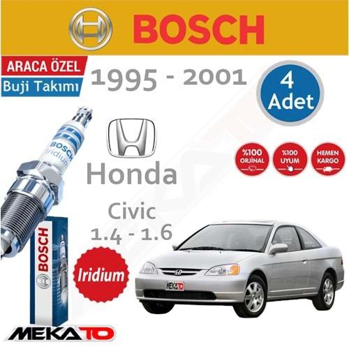 Bosch Honda Civic Lpg 1.4 1.6 İridyum Buji Takımı 1995-2001 4 Ad.