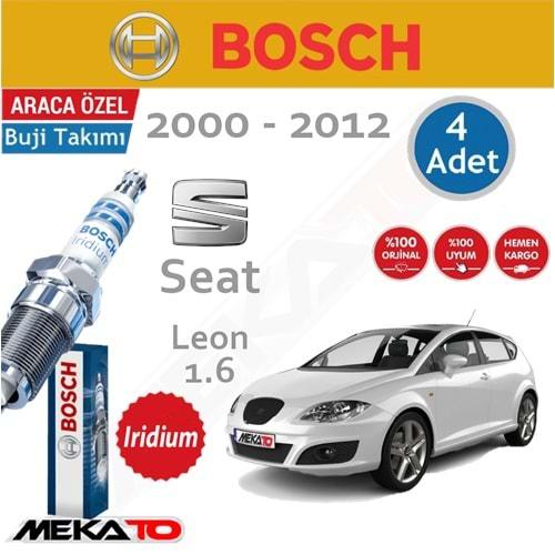 Bosch Seat Leon Lpg (1.6) İridyum (2000-2012) Buji Takımı 4 Ad.