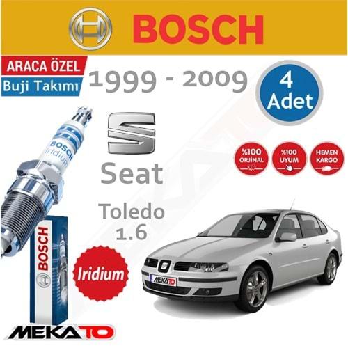 Bosch Seat Toledo Lpg (1.6) İridyum (1999-2009) Buji Takımı 4 Ad.