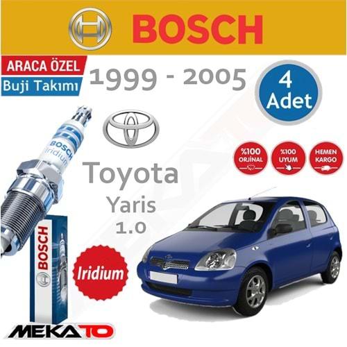 Bosch Toyota Yaris Lpg (1.0) İridyum (1999-2005) Buji Takımı 4 Ad.