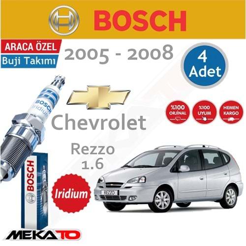 Bosch Chevrolet Rezzo Lpg (1.6) İridyum (2005-2008) Buji Takımı 4 Ad.
