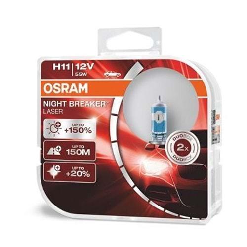 Osram Night Breaker Laser H11 Ampul Seti Sağ ve Sol 2 Li