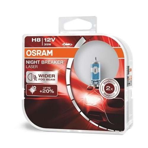 Osram Night Breaker Laser H8 Ampul Seti Sağ ve Sol 2 Li